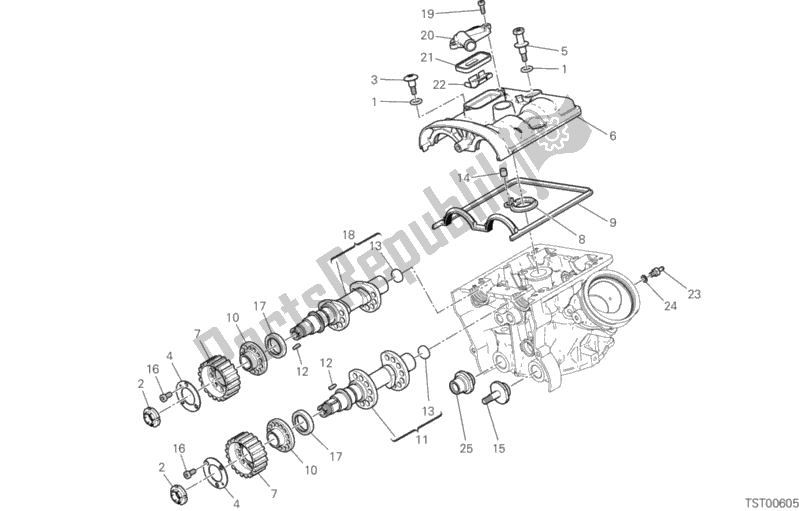 Tutte le parti per il Testata Verticale - Fasatura del Ducati Multistrada 950 Thailand 2018
